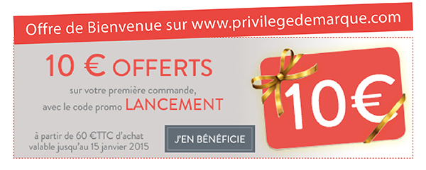 Offre de bienvenue